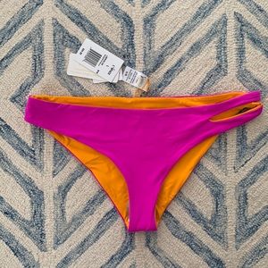 L*space One Wave Reversible Bikini Bottom Pink/Orange Size L
